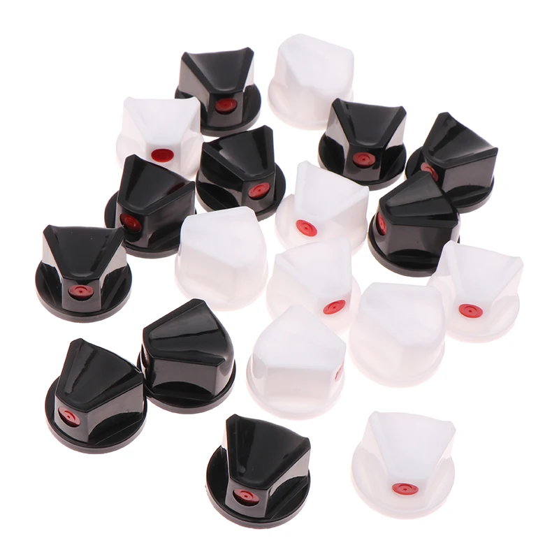 10Pcs Dot Fat Spray Paint Caps Plastic Spray Nozzles Black/White Spray Paint Replace Caps For Graffiti Street Art Aerosol Bottle