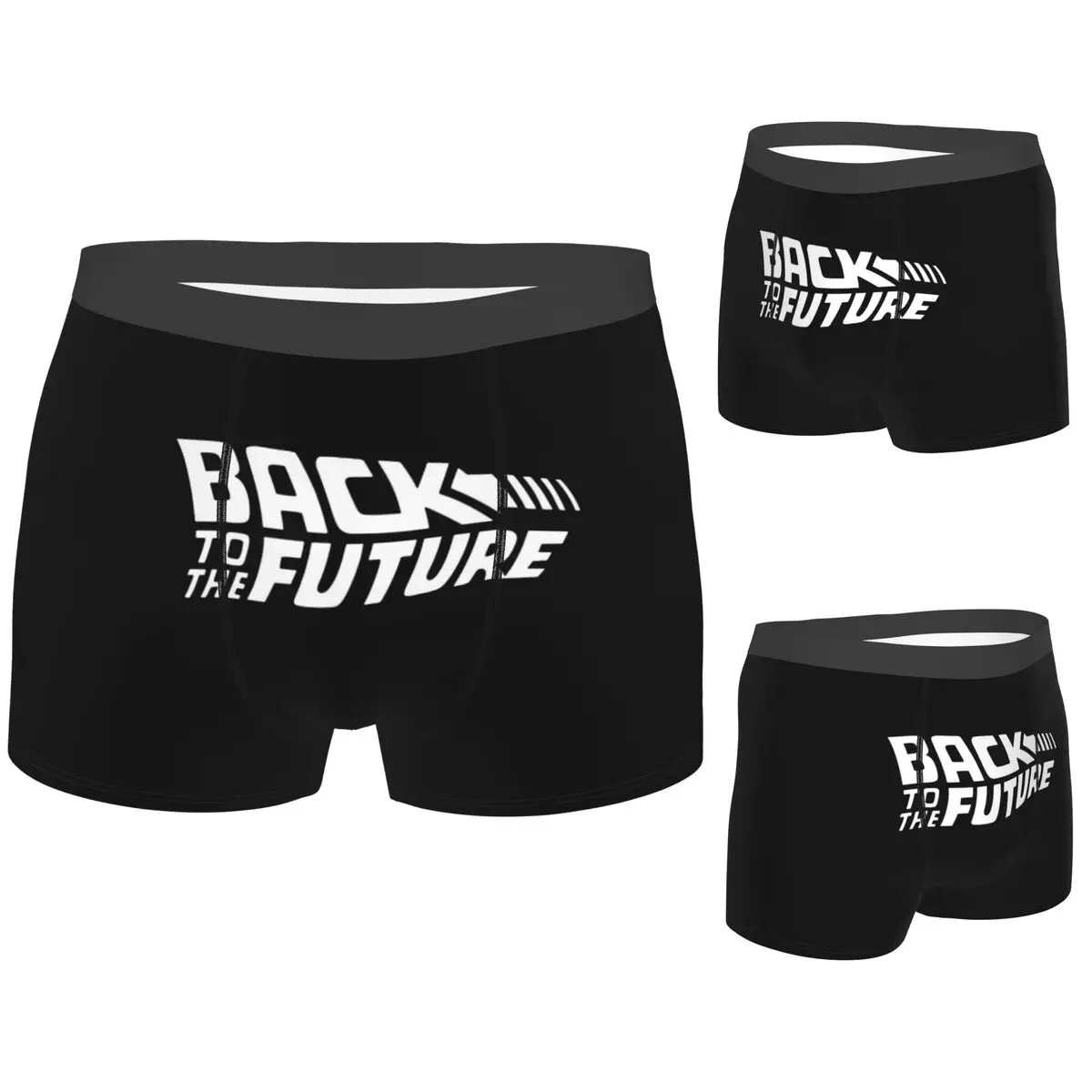 

Boxer Underpants Shorts Retro Back To The Future Panties Men's Breathable Underwear for Homme Man Boyfriend Gifts