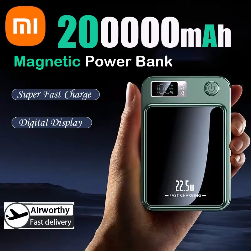 Xiaomi 100000mAh بنك الطاقة المغناطيسي شاحن لاسلكي سريع لحزمة البطارية المساعدة المحمولة Magsafe آيفون هواوي سامسونج #1