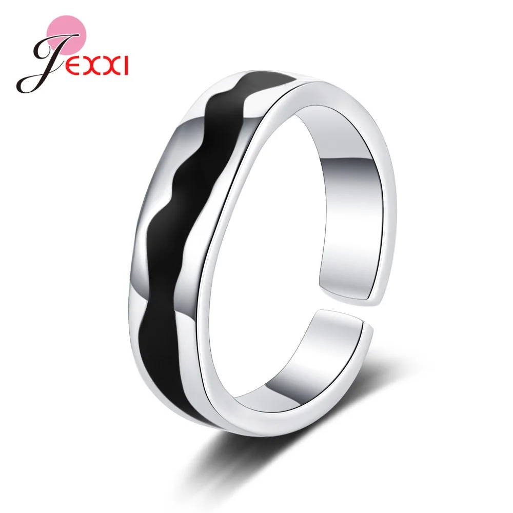 Romantic Genuine 925 Sterling Silver Wedding Rings For Brides Jewelry Gift New Fashion Engagement Finger Ring For Women