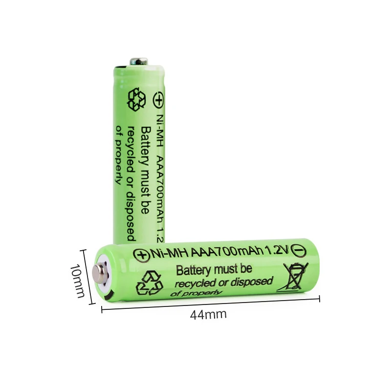 1.2V AAA 700mAh Rechargeable NiMH Batteries