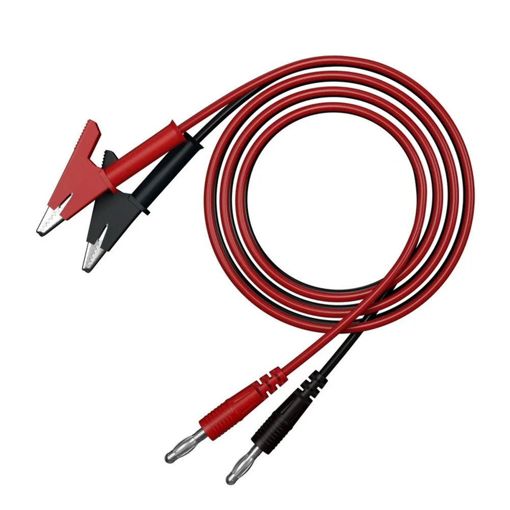 Banana to Crocodile Clip Cable 4mm Pure Copper Construction 15A Capacity for Electronics Testing and Prototyping