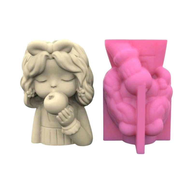 

Silicone FlowerPot Mold Candlestick Silicone Mold Girls Head-Planter Vase Mold