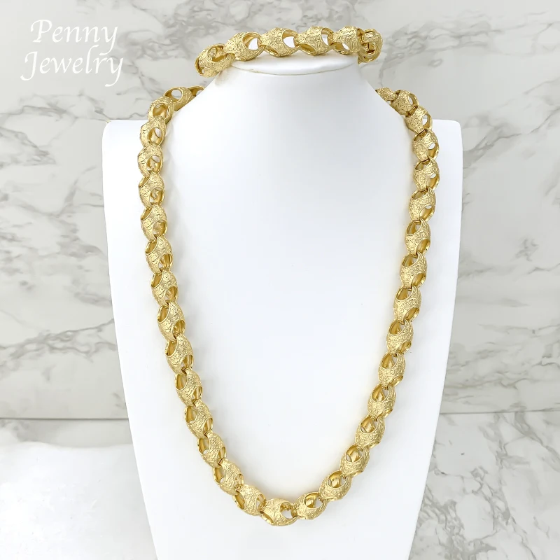 

Массивное 24-дюймовое длинное золотое ожерелье-браслет в стиле хип-хоп, комплект ювелирных изделий для мужчин, обручальные украшения для вечеринки, свадебные подарки