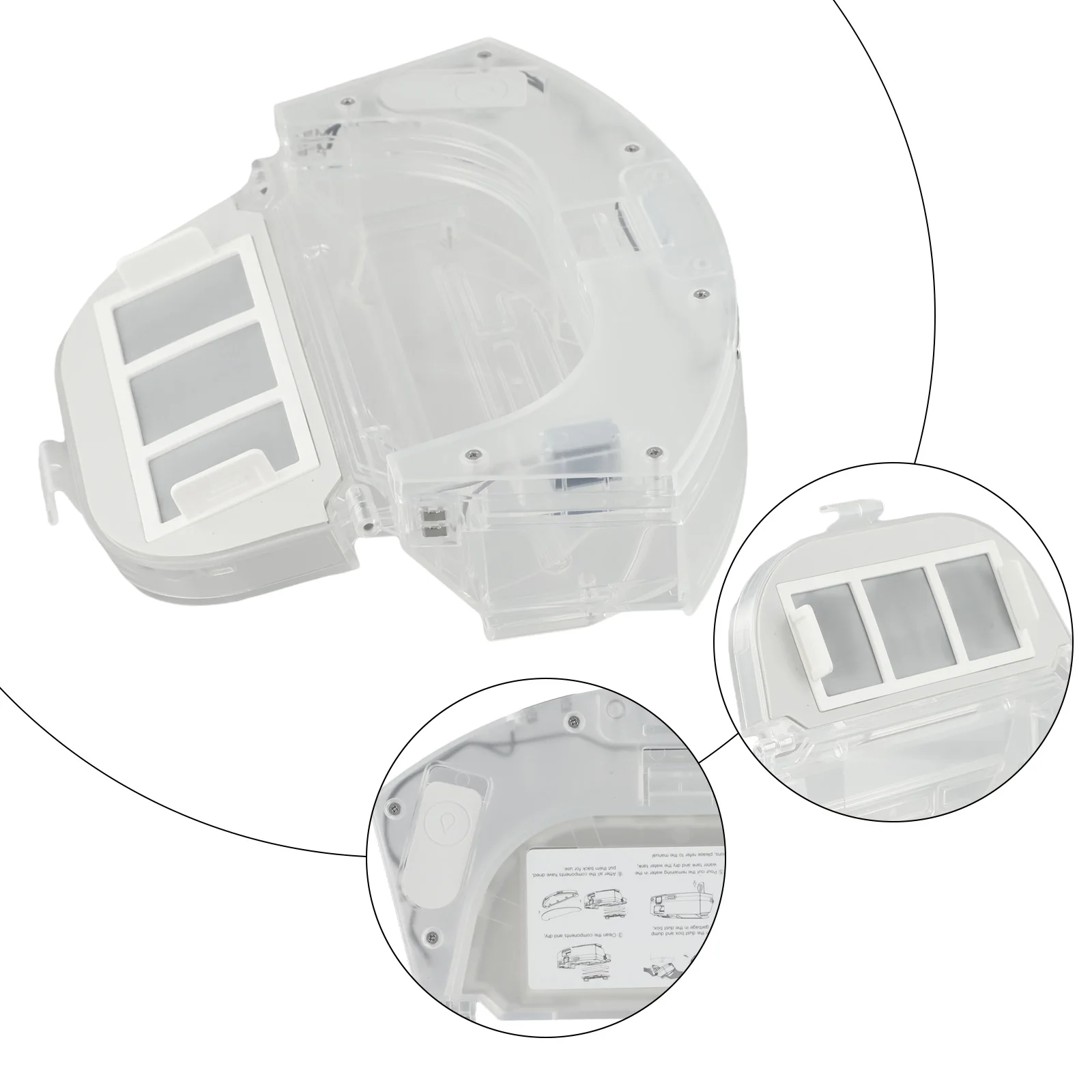 

Цвет ежедневного обслуживания, белый робот-пылесос, запасные части для пылесоса большой емкости, легко устанавливается