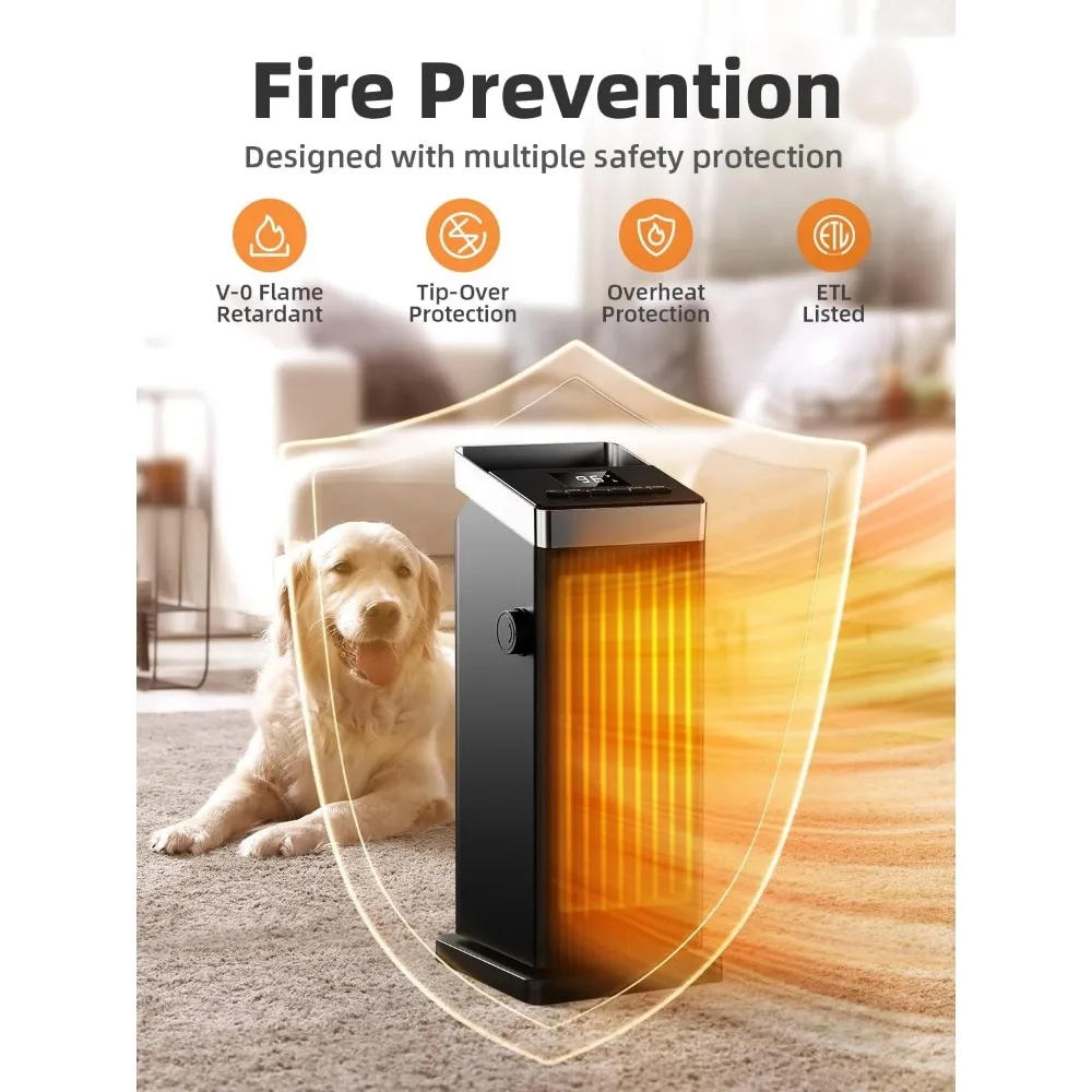 HAOYUNMA-Fast Heater Space Heater, Aquecedor Elétrico Cerâmico para Casa com Termostato, Uso Interno, 1500W