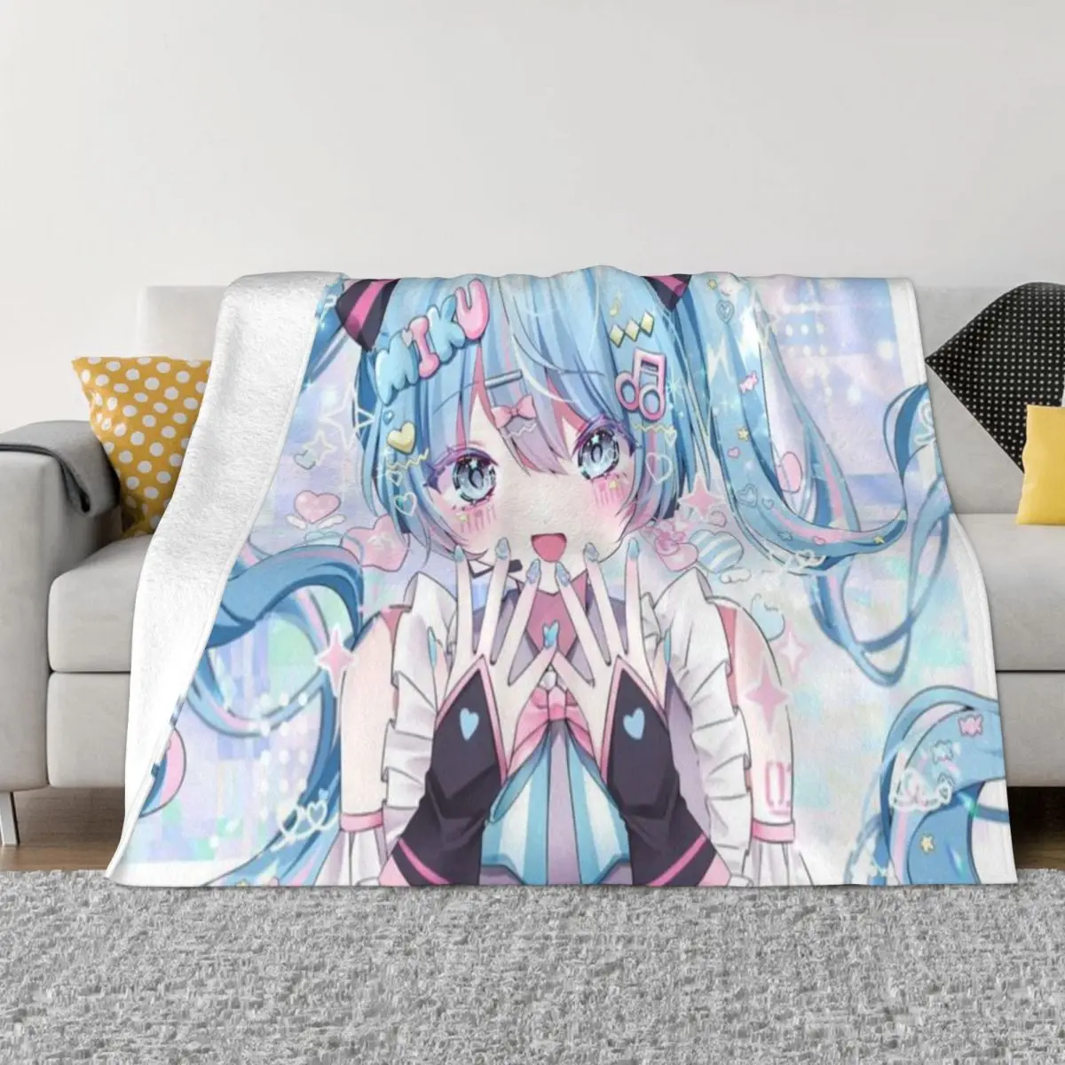 

Hatsune Miku Blanket Soft Fleece Comfortable Gift Throw Blanket Quilt