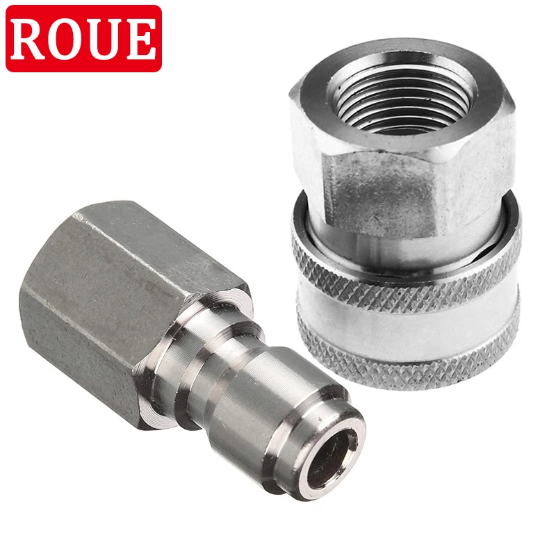 

High Pressure Washer Quick Connector Water Gun G3/8 Plug Stainless Steel for Spray Jet Gun Adapter Set Quick Disconnect Kit