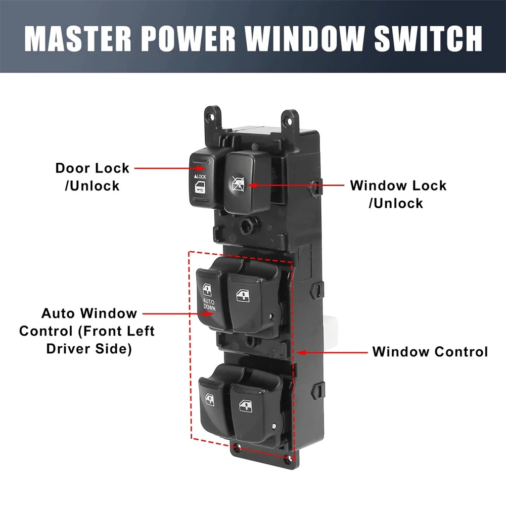 

Car Master Power Window Switch OEM 93570-1E110 For Hyundai Accent 2007-2010 Window Glass Regulator Button