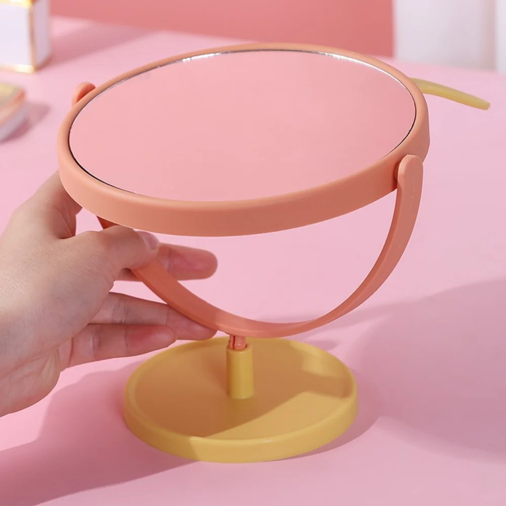 مرآة محمولة مزخرفة قابلة للطي، مرآة تجميل مزخرفة للحمام وغرفة النوم ومسكن الطلاب