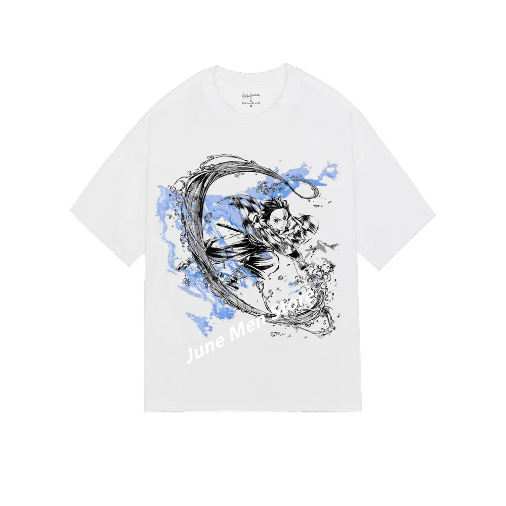 (Uniqlo) Anime ghost killer Yohji Yamamoto wind charcoal Hariro Men Cotton Tshirt Top Summer Women Men Cotton Tshirt Kid T-Shirt