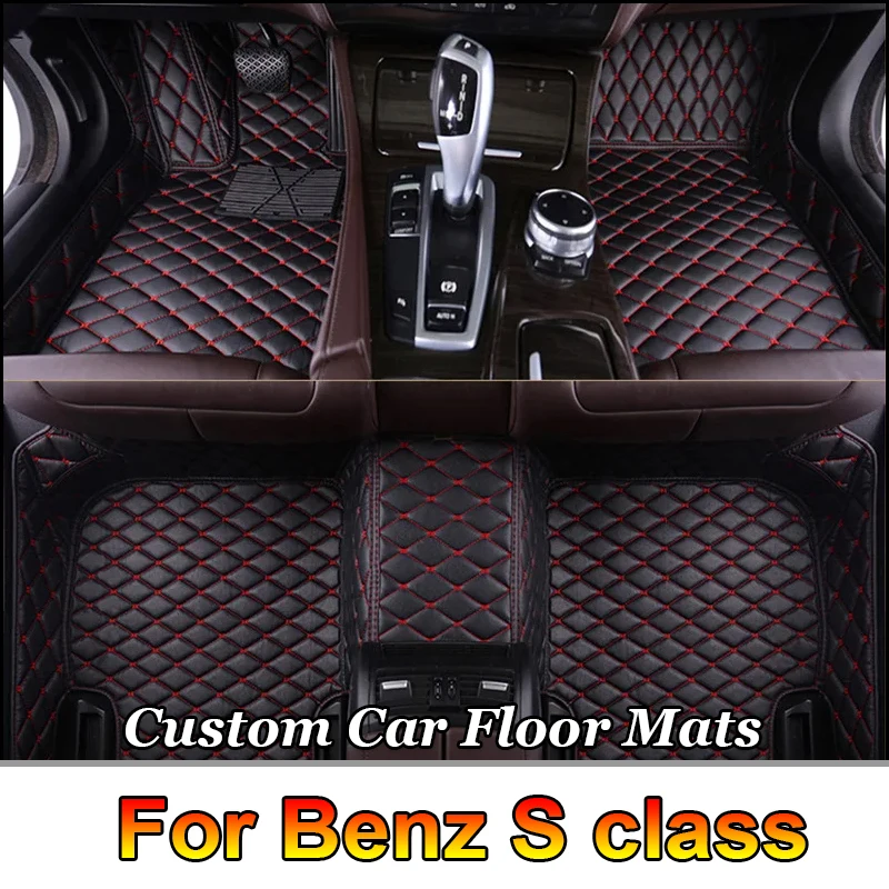 

Car floor mats for Benz S class(Five seats)W222 2014 2015 2016 2017 2018 2019 2020 Custom auto foot Pads automobile carpet cover
