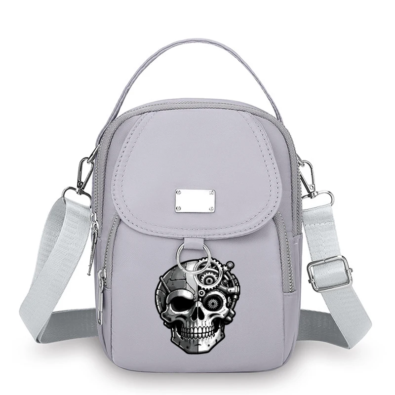 1PC Totenkopf-Druck, kleine Damen-Umhängetasche, modische High-End-Schulterhandtasche, großer Platz für stilvolle Aufbewahrungstasche – Detail 13