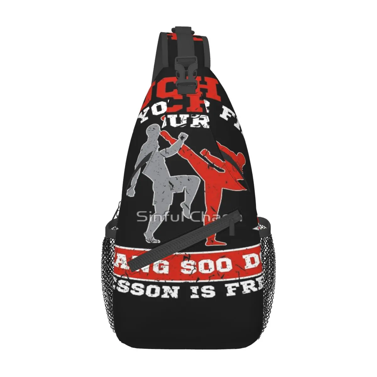 

Touch Me And Your First Tang Soo Do Lesson Chest Bag Personalized Polyester fabric Travel Nice gift Multi-Style