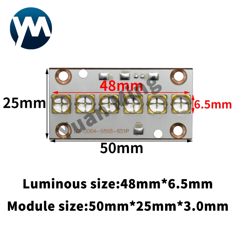 60 واط 6565 رقائق الأشعة فوق البنفسجية LED وحدة مصباح الأشعة فوق البنفسجية 36nm 385nm 39nm الأشعة فوق البنفسجية 40nm الأشعة فوق البنفسجية led علاج مصباح لعلاج الطلاء الحبر الغراء الراتنج