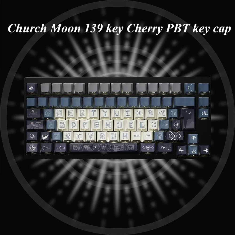 Wuyuan Church Moon Club, keycap 139 keys, cherry PBT hot sublimation, suitable for MX Switch game mechanical keyboard keycaps