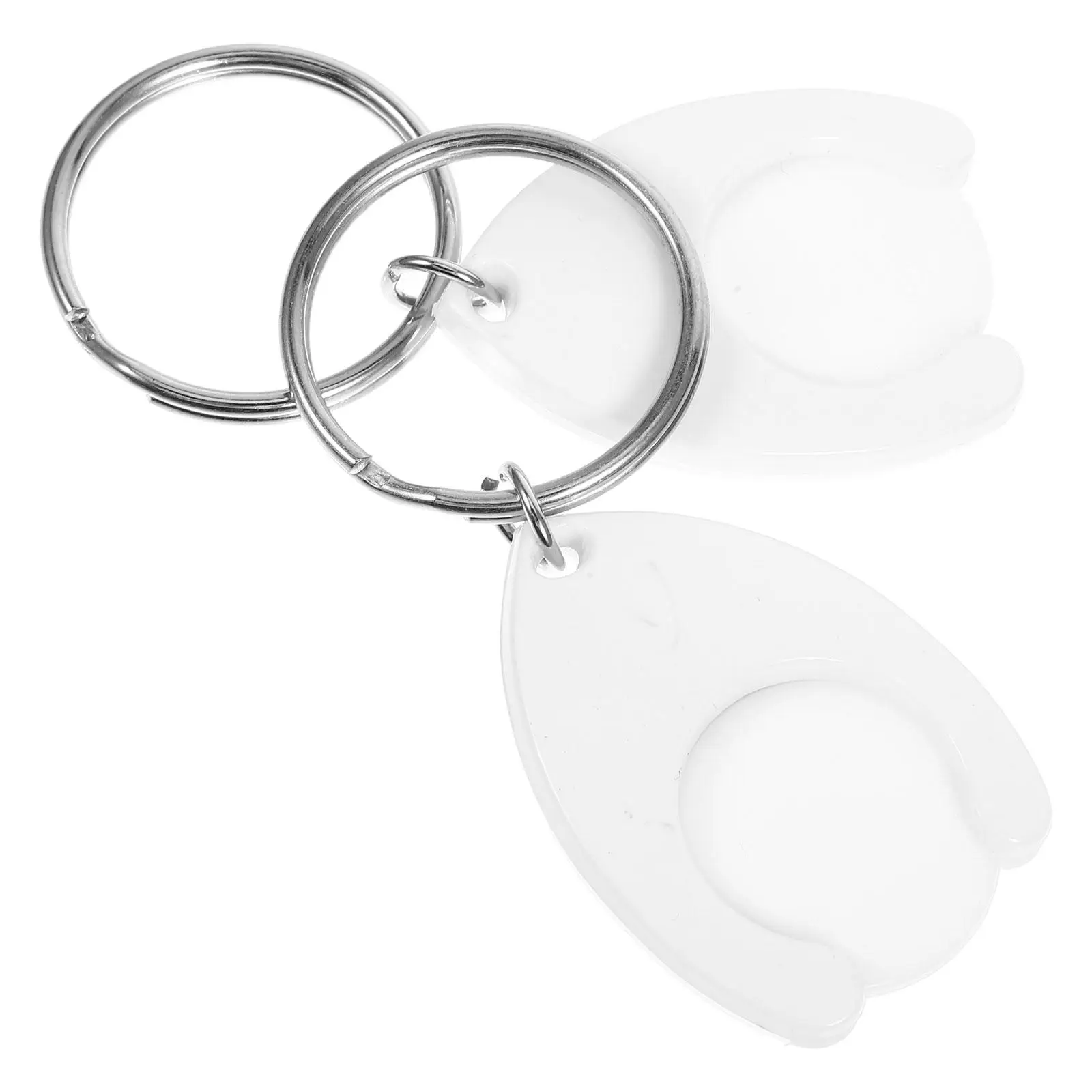 

2Pcs Metal Tokens Key Shopping Trolley Compact Lightweight Everyday Use Pendant Gifts Token Keychains
