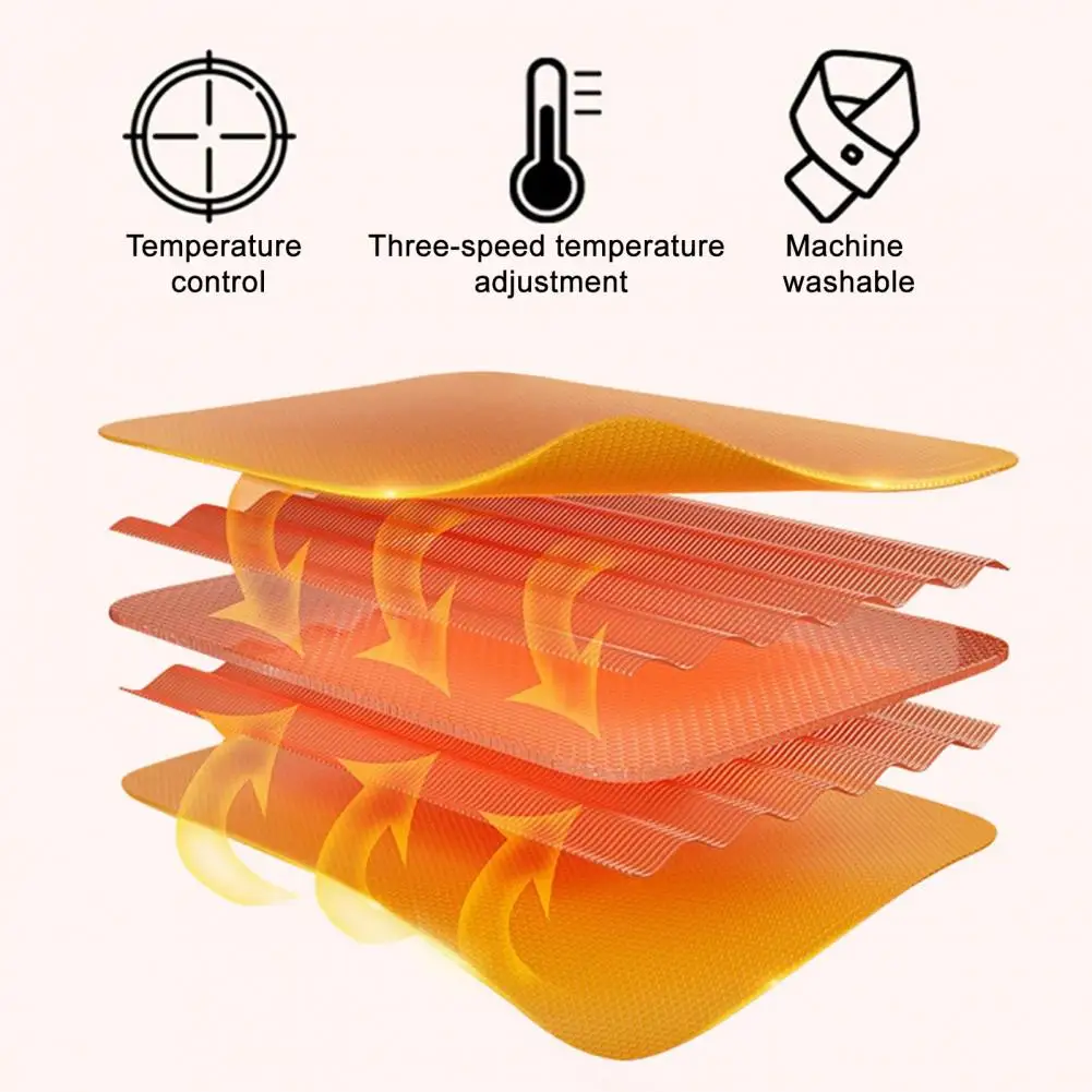 

Neck Heating Pad Scarf with Adjustable Temperature Electric Neck Warmer Plaid Print Portable Winter Heating Pad for Men Women