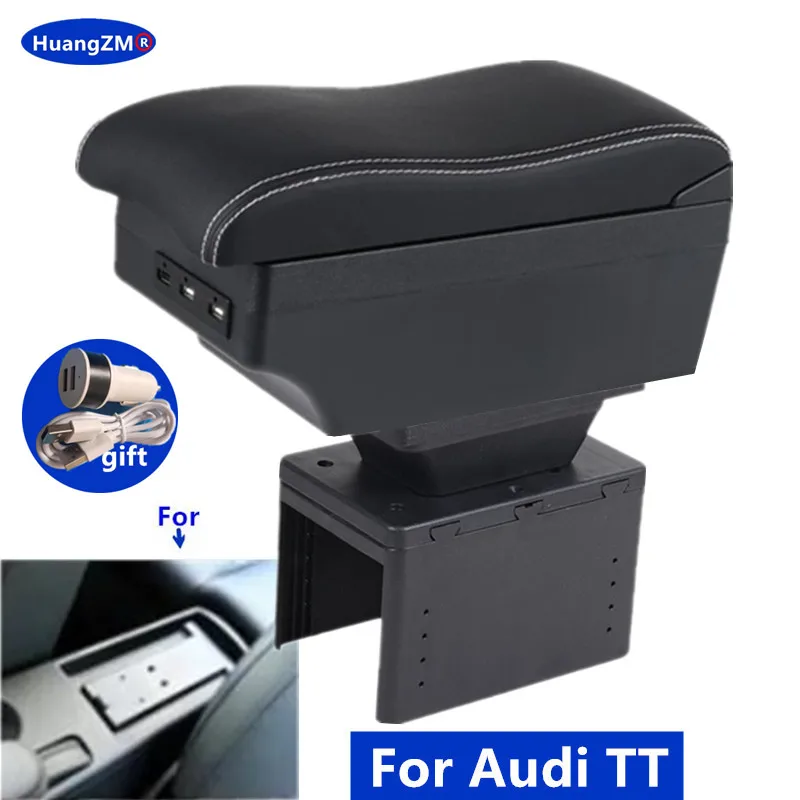 Für Audi TT Coupé Auto Armlehnenbox Mittelkonsole Aufbewahrung Innenraum Nachrüstteile Auto-Zubehör für Audi TT Zubehör