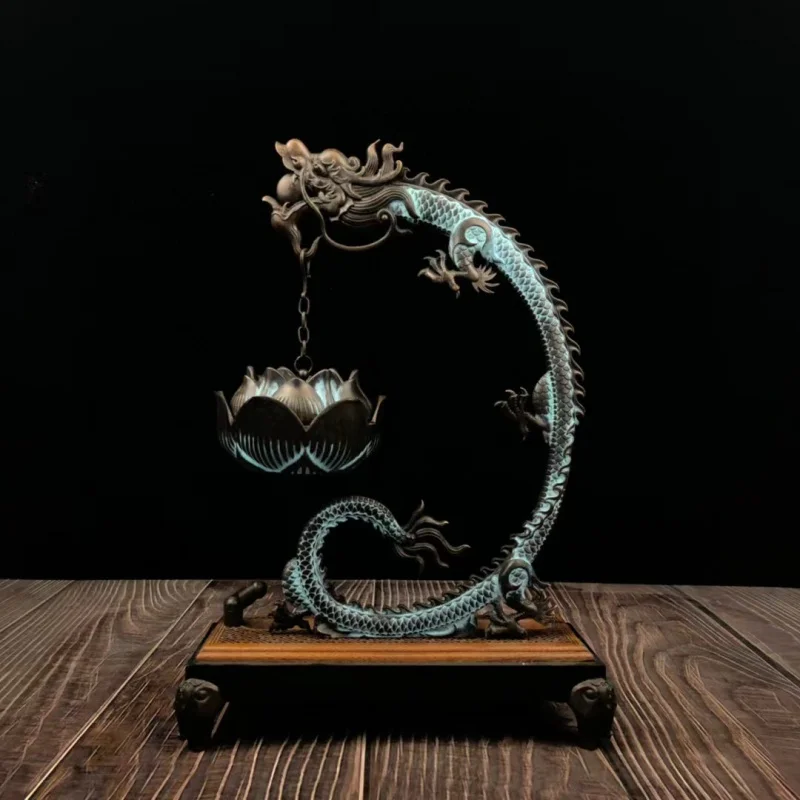 

Copper Hanging Furnace Backflow Incense Hanging Incense Burner Hanging Lotus Dragon Rack Stove Zen Crane Backflow Incense Burner