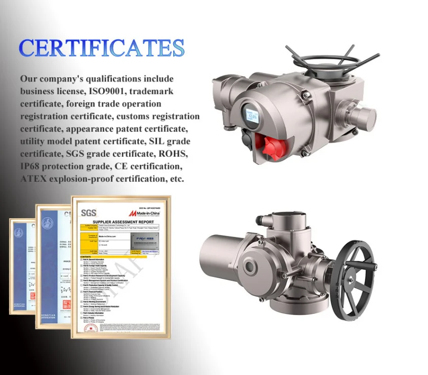 DZW15 - 24W / Z / T DZW20 - 18W / Z / T Multi Turn Electric Motorized Actuator, Custom, Construction