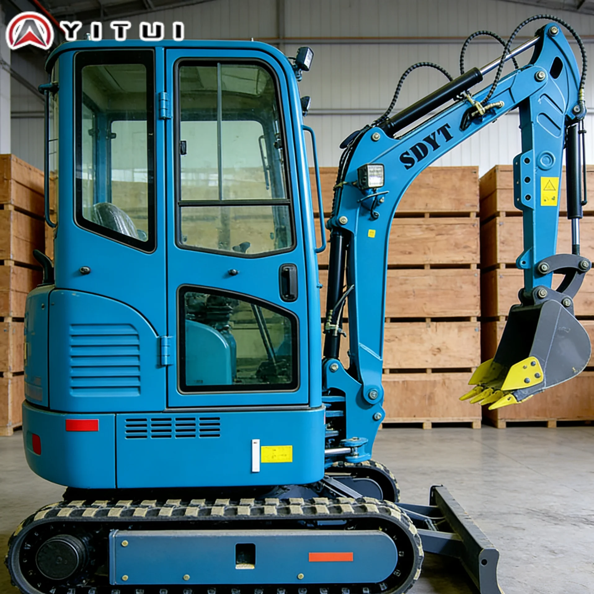 Customized Easy-to-Transport Mini Excavator with Cab 0.8-2.0 Ton Compact Digger for Small-Scale Construction Sites Euro 5/CE/EPA