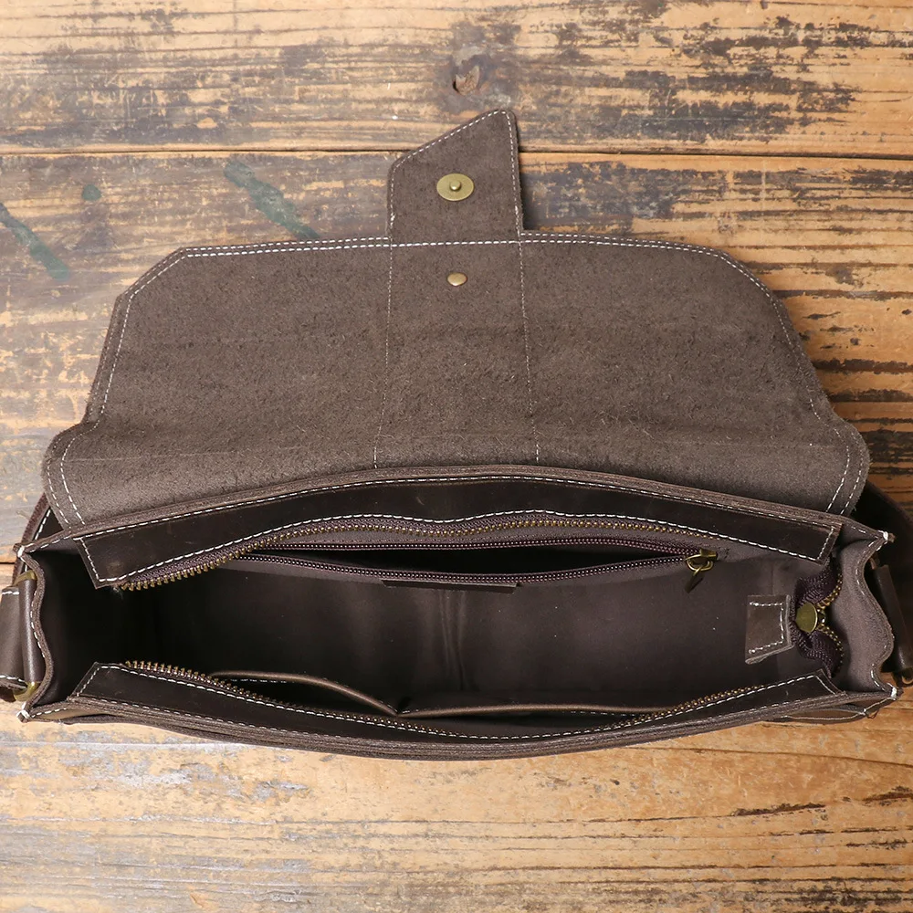 Genuine Leather Shoulder Bag for Men, Simple and Casual Envelope Crossbody Bag