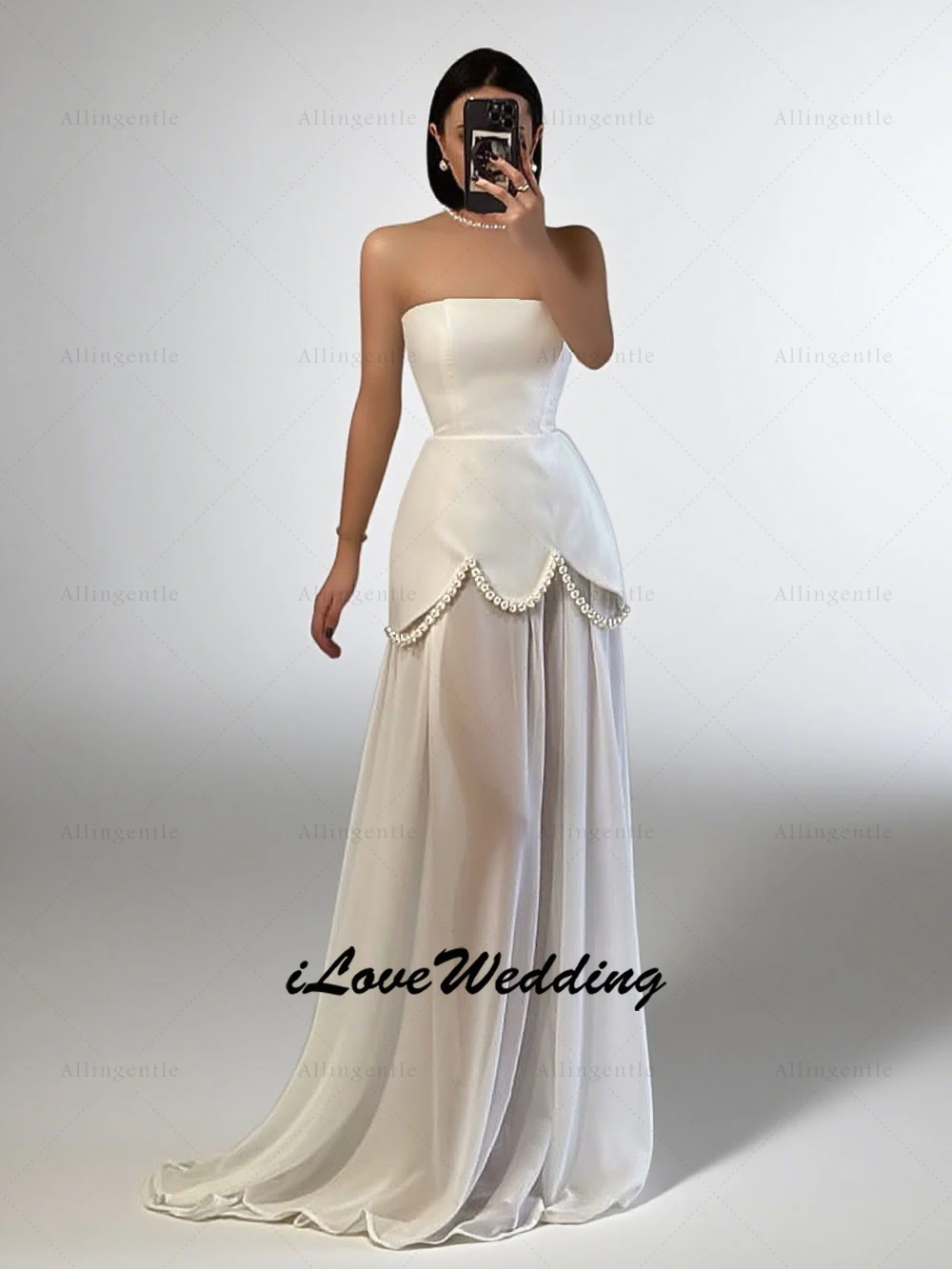 Mode Arabische strapless avondjurk kralen parels lange ALine prom toga speciale gelegenheid feestjurk robe de soiree aangepast