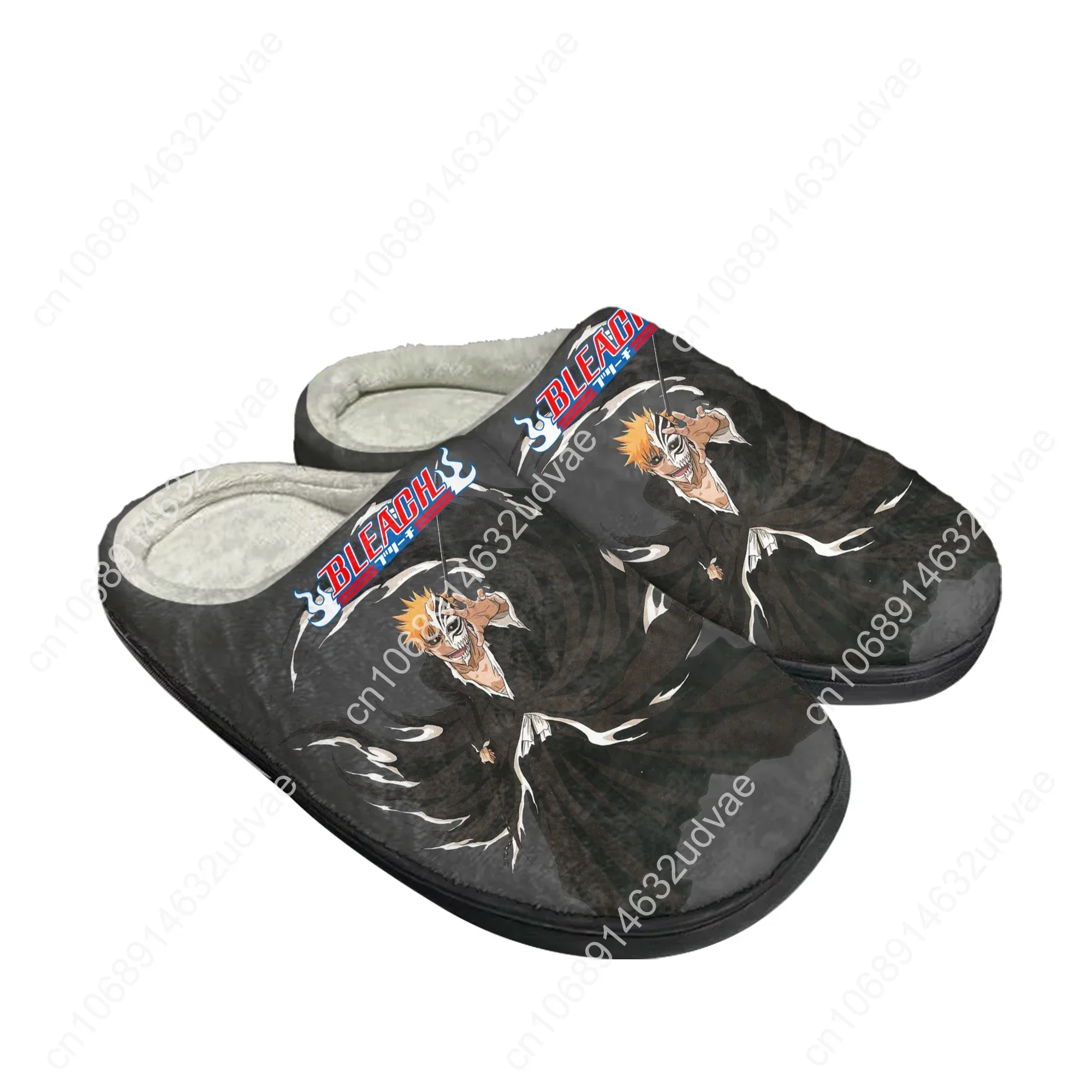 Bleach Kurosaki Ichigo Home Cotton Custom Slippers Sandals Plush Bedroom Casual Keep Warm Mens Womens Shoes Thermal Slipper
