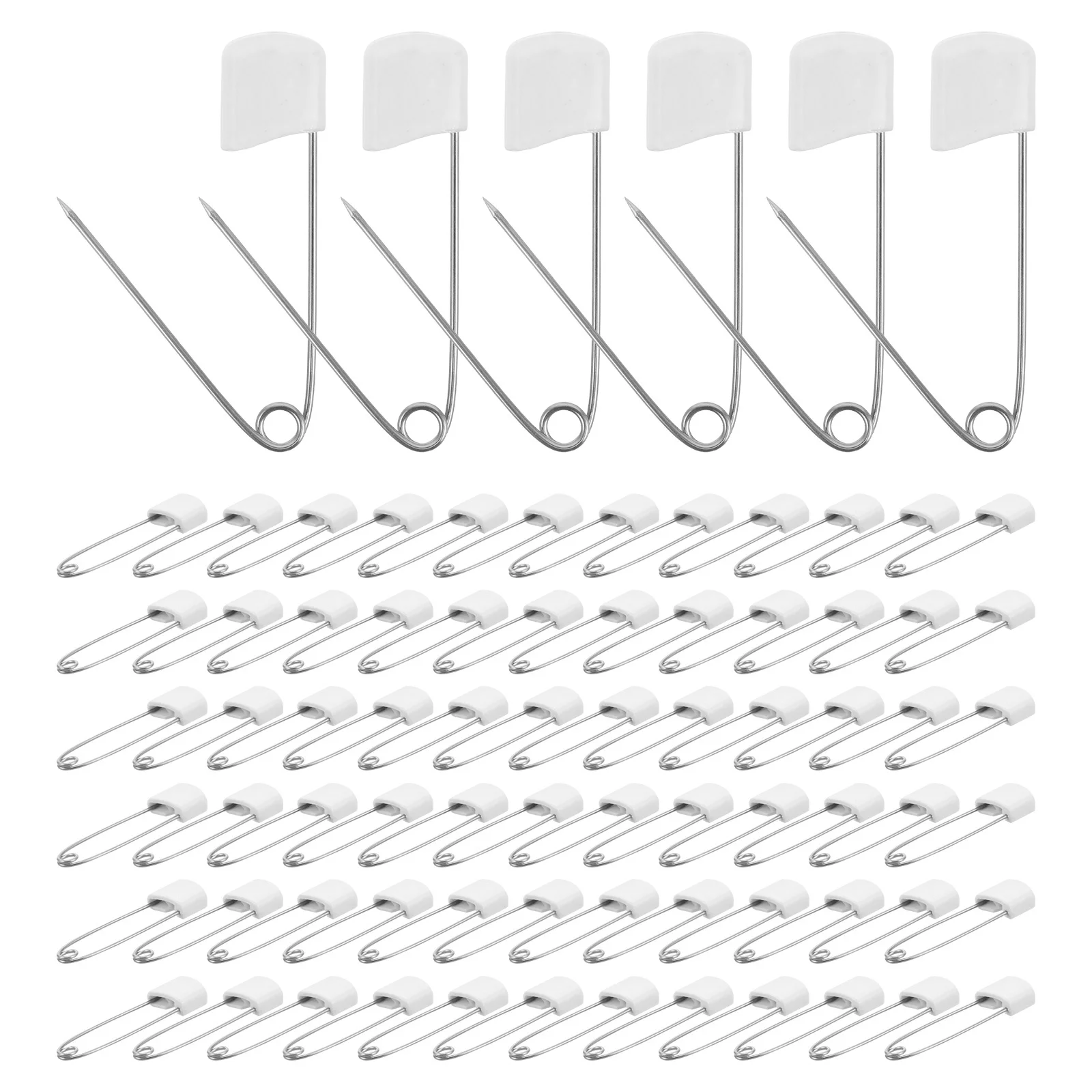 

100pcs Children Safety Pins Baby Diaper Fastening Clips Extra Strong Blanket Pin Fasteners For Skirts Outdoor Sewing Crafts