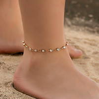 Women'S Simple Elegant Anklets Beach Feet Jewelry Anklet Simplicity Light And Luxurious Bracelet For Women Summer Accessories