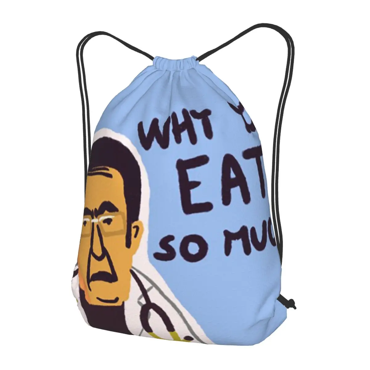 Dr Nowzaradan Dr Now From My 600-lb Life Why You Eat So Much Backpacks Fashion Drawstring Bundle Pocket Sports Bag Book Bags
