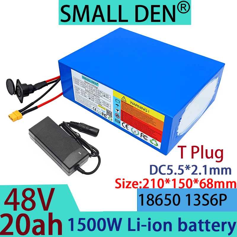 48V 20Ah lithium battery pack 800-1500W high-power various transportation vehicles, customizable AAA+54.6V 2A 3A charger