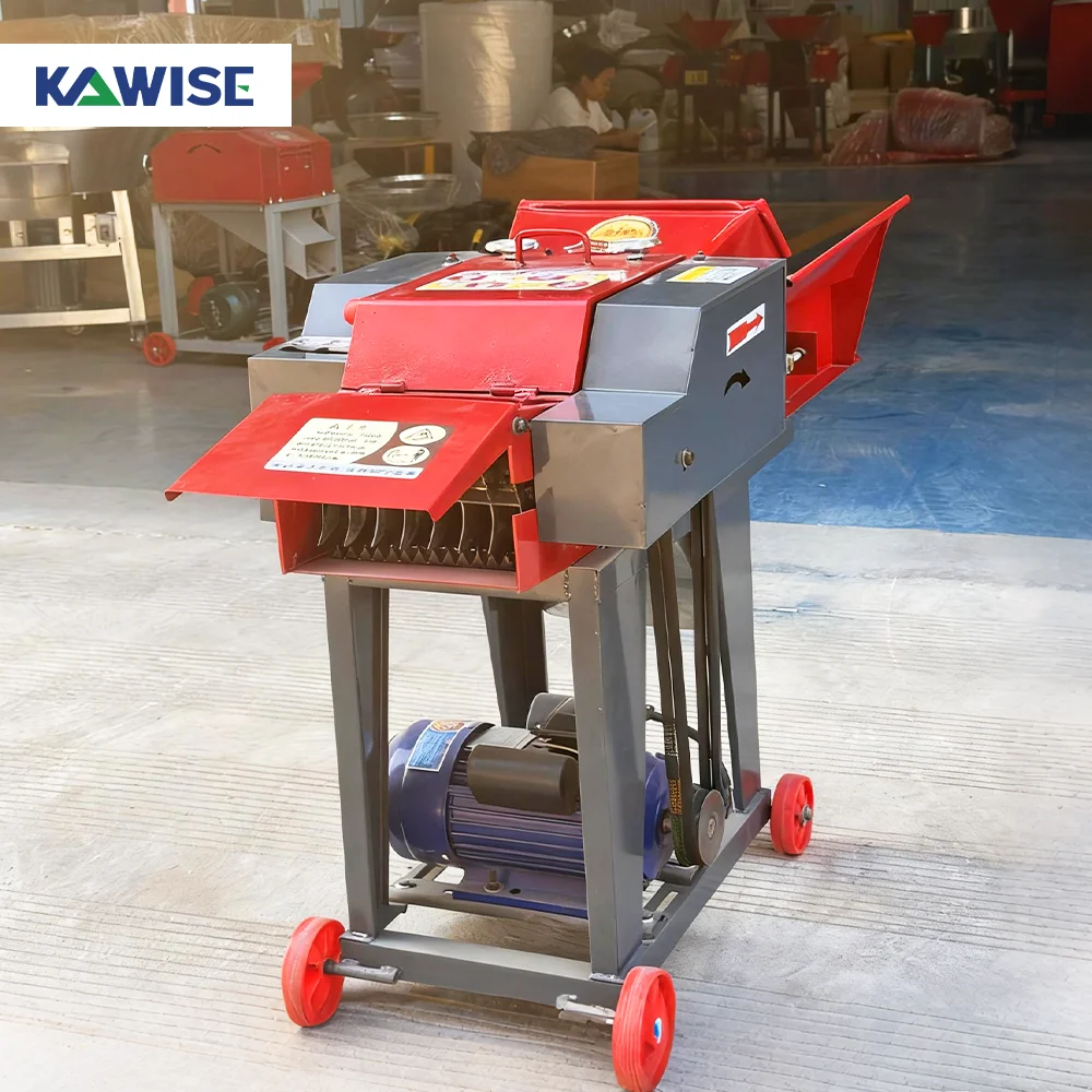 AIROW Mini Chaff Cutter Grass Chopper 500kg Per Hour Small Forage Chopper for Home and Small Farm Animal Feed