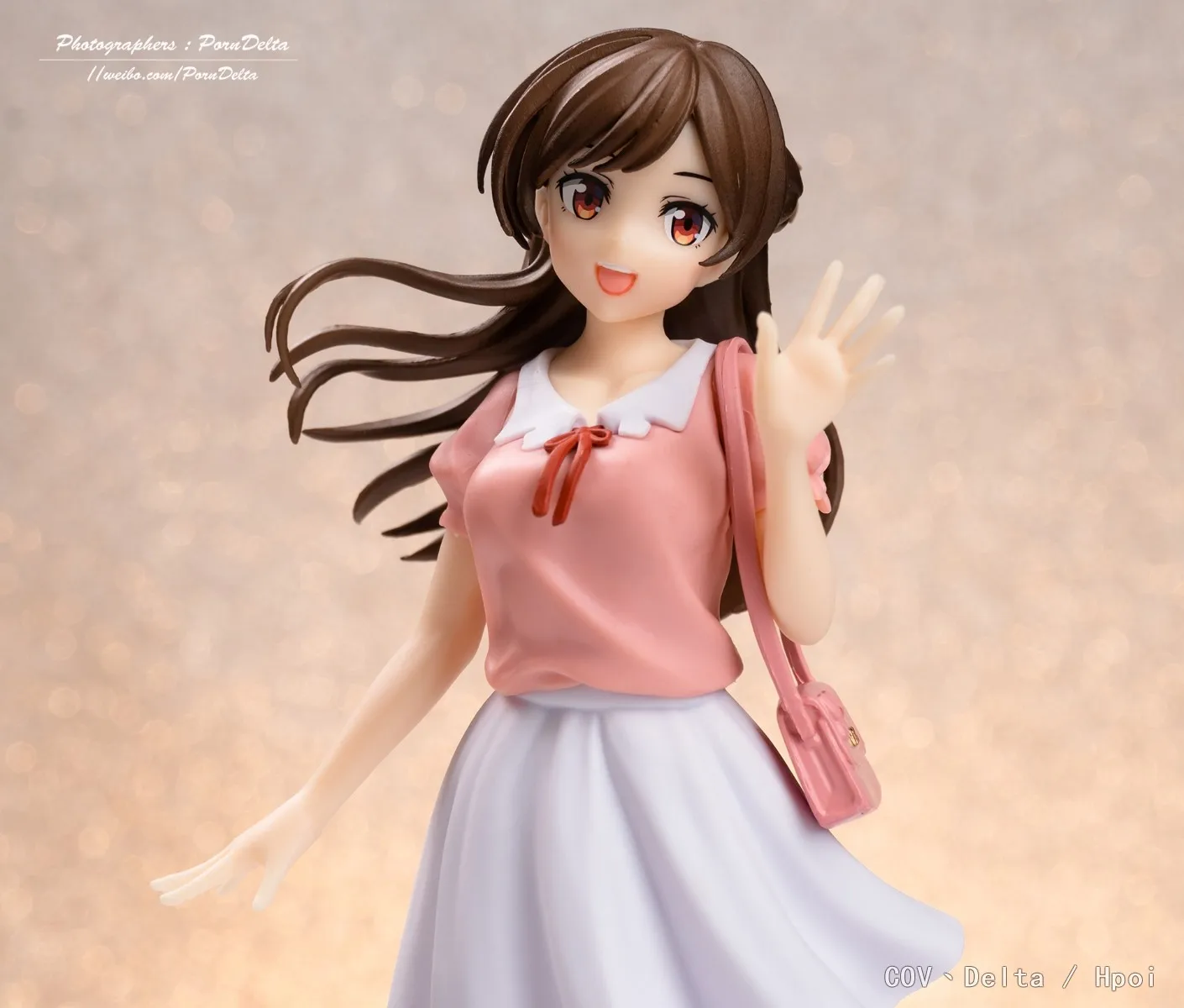 18CM Anime Figure Ichinose Chizuru Rent Girlfriend Pink Top And White Skirt Model Dolls Toy Gift Collect Boxed  PVC  Material