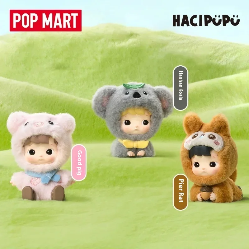 Popmart Haipupu Animal Sticker Series Handmade Blind Box Toy Gift Ornament Wholesale Cute Birthday Gift Mystery Box Presents