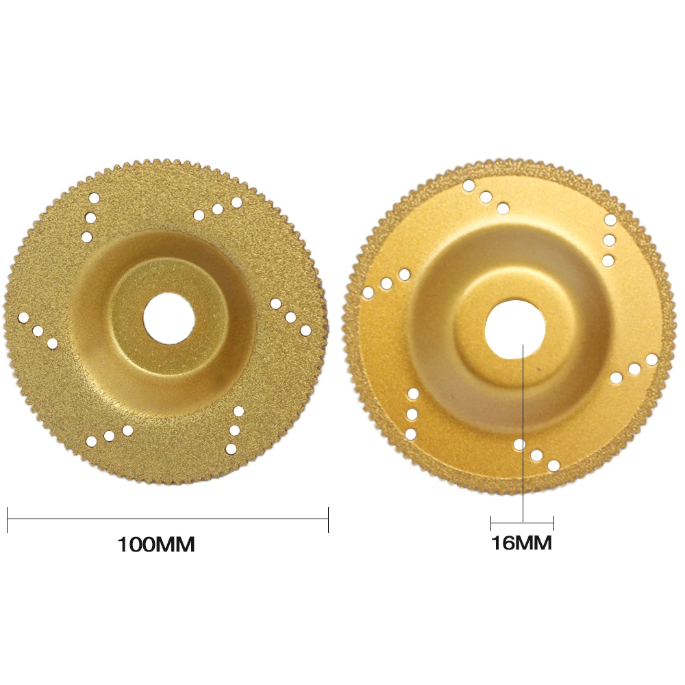 Imagem -03 - Titanium Plating Galvanizado Diamante Saw Blade Disco de Corte Moagem Roda Tigela Forma Discos para Granito Mármore Telha Cerâmica 4