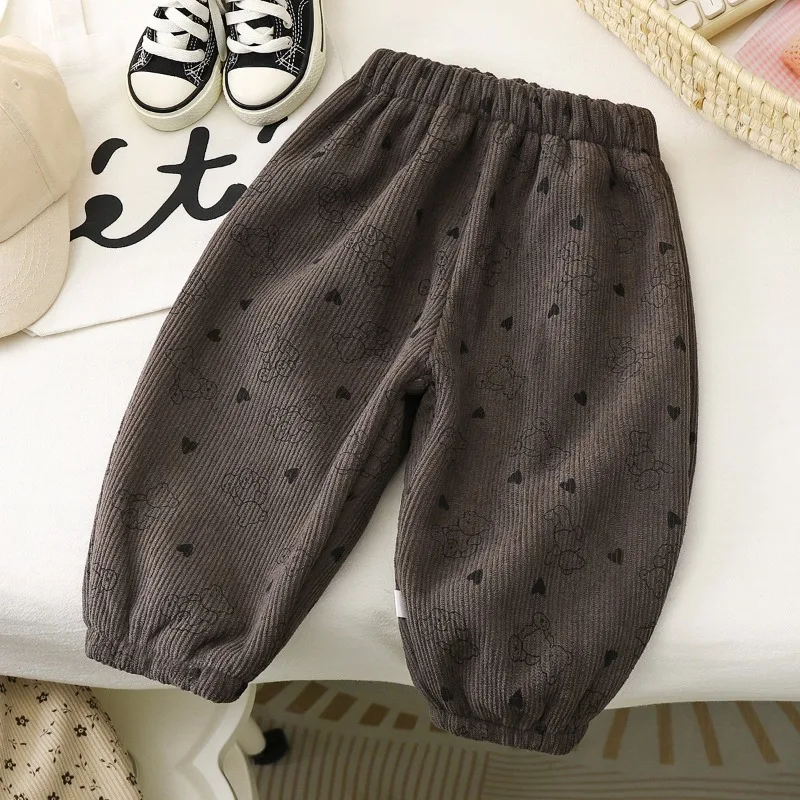 Bellbell Winterhose für Jungen, 2–10 Jahre, Kinderhose mit Blumenmuster, aus Fleece, locker geschnitten, mit elastischem Bund, für Kleinkinder und Babys. – Detail 8