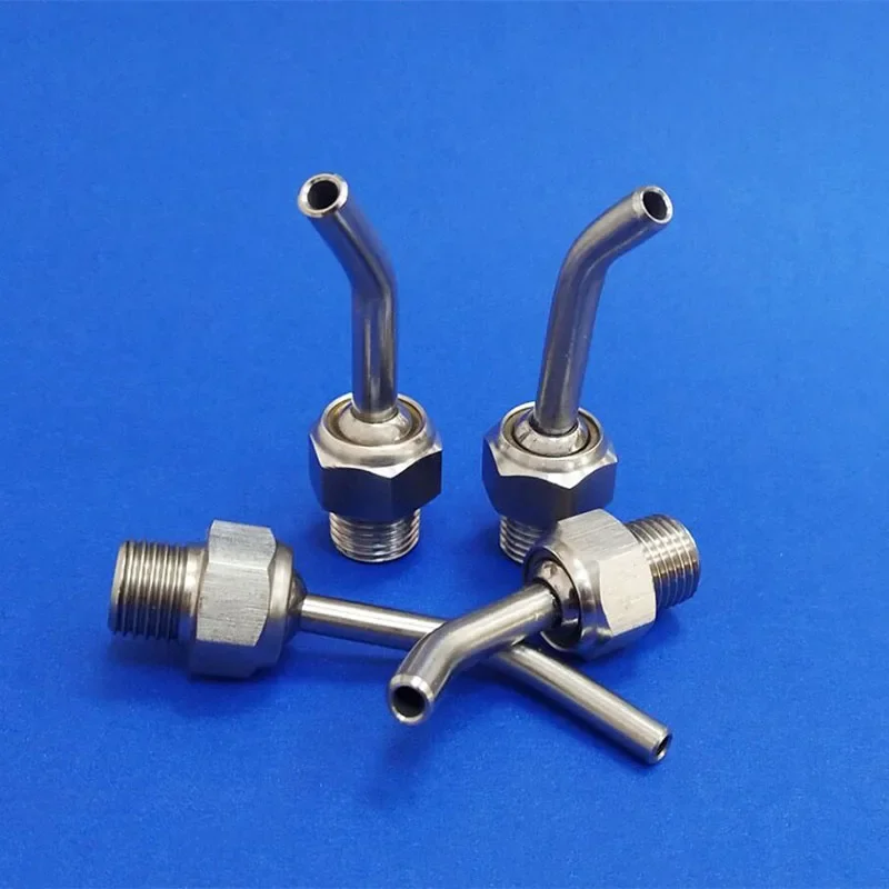 SS304 Stainless Steel Adjustable Cooling Nozzle Universal Elbow Water Spray For CNC Lathe Turret Machine Coolant Pipe