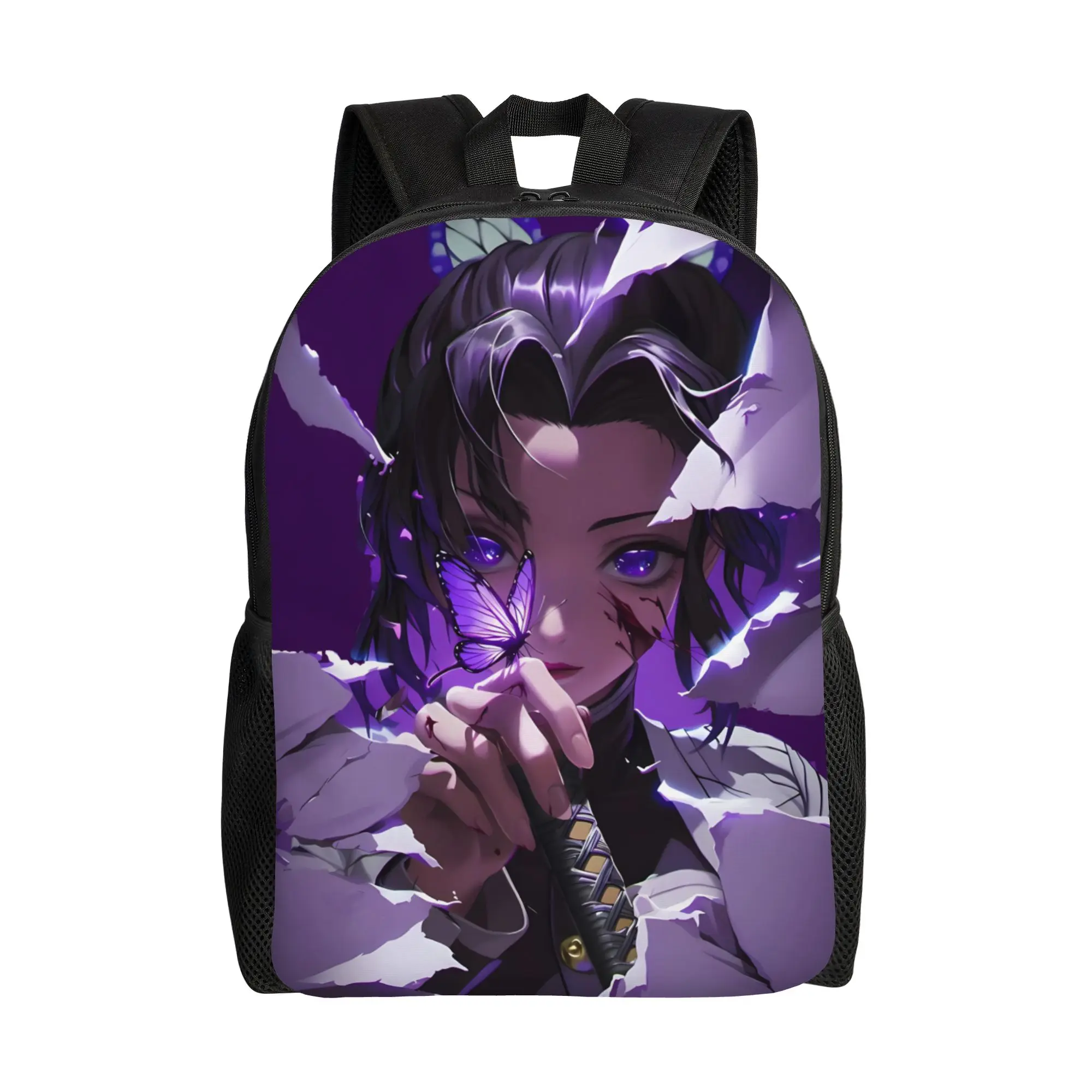 1Piece Demon Slayer Backpack Purple Butterfly  Backpack New Semester Begins