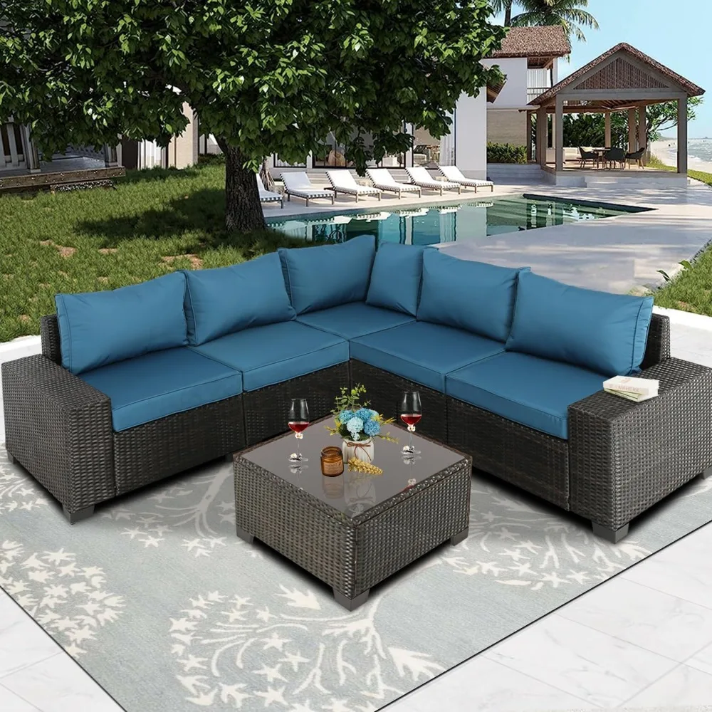 

Outdoor Furniture Patio Furniture Sets Conversation Sets Sectional Sofa Couch Wicker Rattan Balcony Furniture for Lawn,Garden