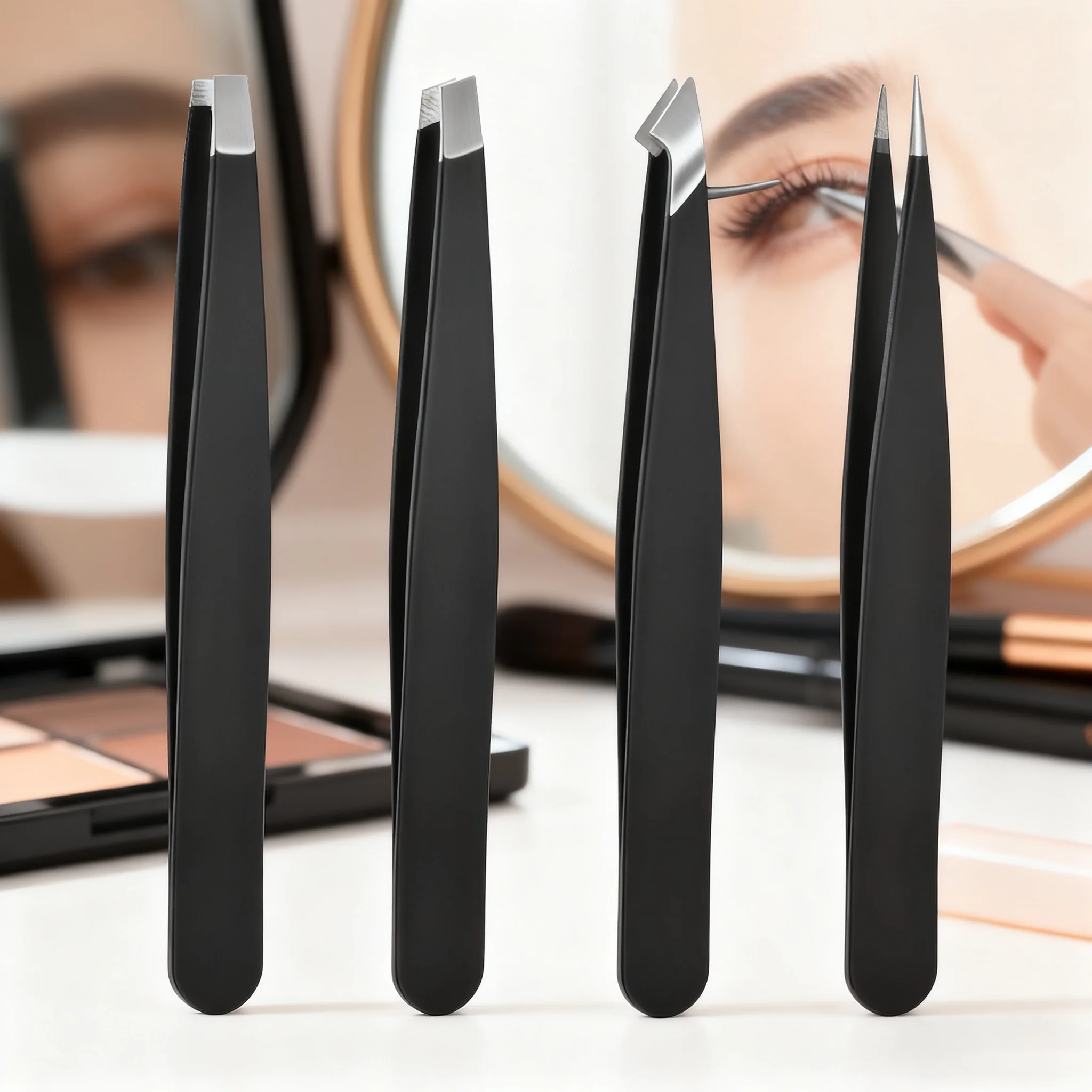 Jeu de pincettes en acier inoxydable, adaptées à une utilisation domestique et en laboratoire, pointe antidérapante précise, facile à utiliser, outil de déplissage des sourcils