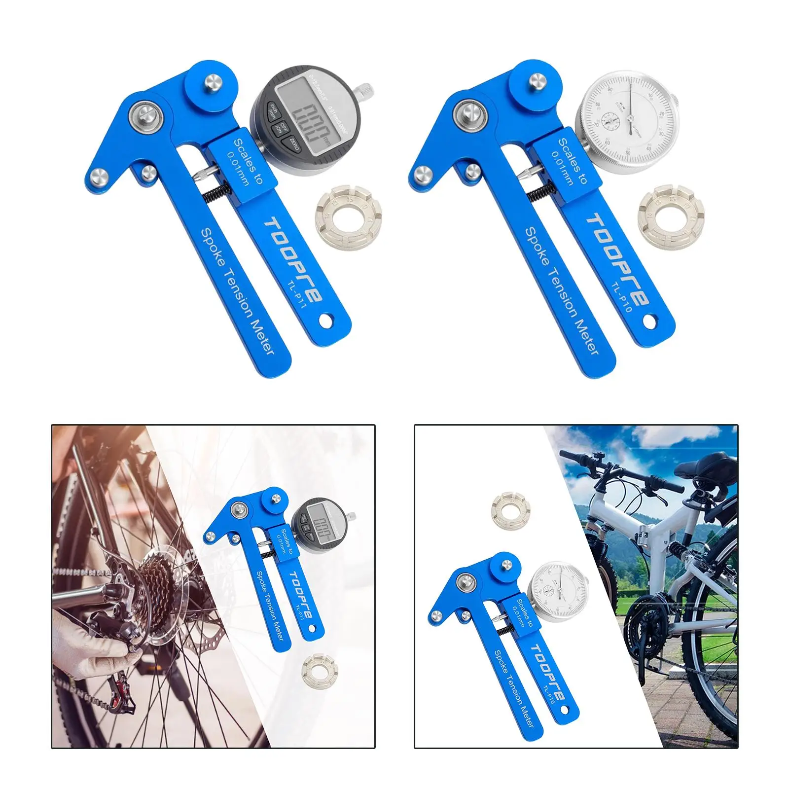 

Bikes Wheel Spoke Tension Meter Measurement Tool Durable Bike Accurate Wheel Repair Tool Aluminum Alloy Bike Accessory Portable