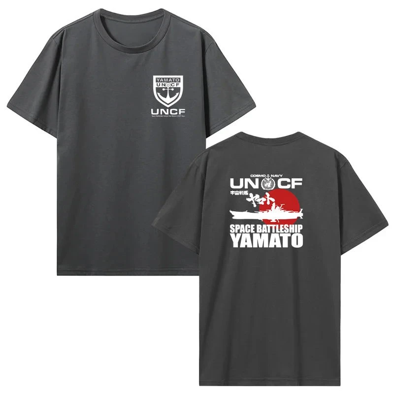 New Space Battleship Yamato Star Blazers UNCF Japan Manga Anime T-shirt Cotton Tee For Men New Short Sleeve Men clothing summer