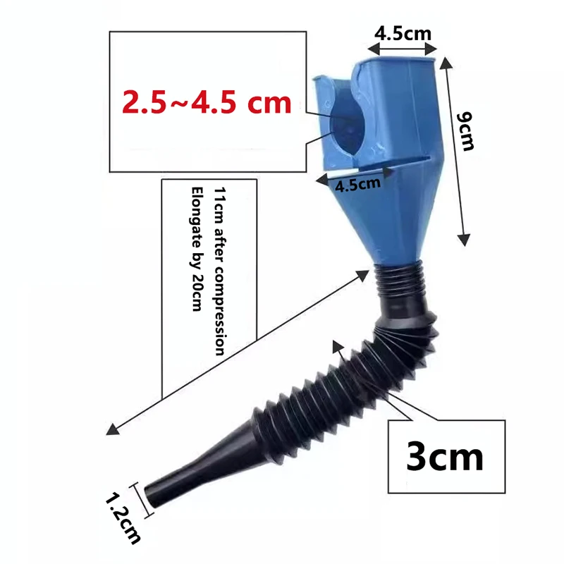 Funil De Combustível De Carro De Plástico Dobrável, Funil De Óleo Do Motor De Gasolina, Ferramenta De Reabastecimento De Motocicleta, Auto Acessórios