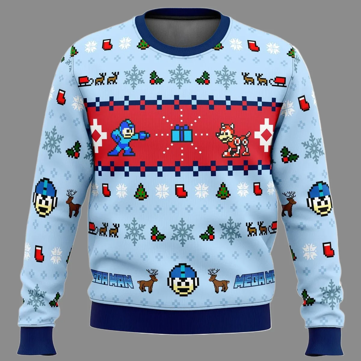 ميجا مان ميجا عطلة القبيح عيد ميلاد سعيد سترة 2025 موضة جديدة الرجال قناع السترة القمم ربيع الخريف المرأة البلوز #2