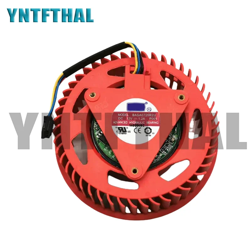 BASA0725R2U P001  Cooling Red 12V 1.2A 4PIN Fan ATI HD5970 HD4870 HD5850 HD5870 HD4890