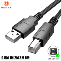 High Speed USB A to B Cable for Canon Brother Hp Epson Samsung Label Printer Electronic Piano Type B 2.0 50cm 2m 3m 5m Data Cord