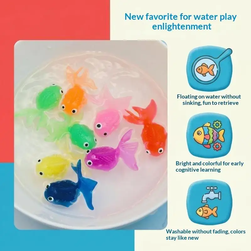 Simulation Goldfish Toy Realistic Soft Rubber Fake Fish Model Durable for Kids Bath Toy Aquarium Landscape Decor