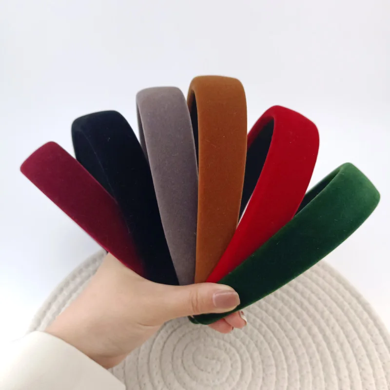 3/3.5cm Winter Thick Headbands for Women Velvet Sponge Hairband Girls Wide Hair Bezel Elasticity Padded Headwear Hair Accessorie